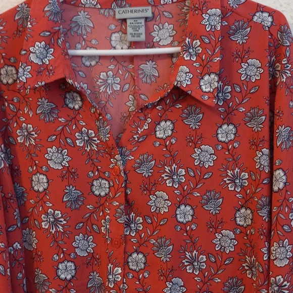 Catherine's Plus Size Floral Blouse - Picture 2 of 8